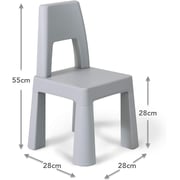 Home Canvas Multi Functional Early Learning Study Table & Chair Set, Table and Chair for Kids of 3 Years and Above White and Grey Home Canvas Multi Functional Early Learning Study Table & Chair Set, Table and Chair for Kids of 3 Years and Above White and Grey