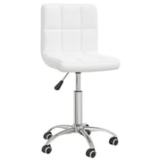 Vidaxl Swivel Office Chair White Faux Leather Vidaxl Swivel Office Chair White Faux Leather