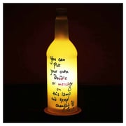 Scribble Your Own Message Recycled Bottle Table Lamp Yellow