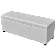 Long Storage Bench Wood White Long Storage Bench Wood White