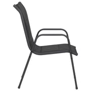 vidaXL Garden Chairs 6 pcs Steel and Textilene Black