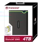 Transcend StoreJet 25M3 | Portable Hard Drives 4TB Iron Gray/Silver Transcend StoreJet 25M3 | Portable Hard Drives 4TB Iron Gray/Silver