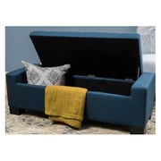 Tufted Storage-Bench Ottoman (Blue) Tufted Storage-Bench Ottoman (Blue)