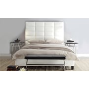 Luxurious Classic High-Profile Upholstered Bed Queen without Mattress White