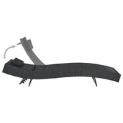 44896 Vidaxl Sun Lounger Poly Rattan And Textilene Black 44896 Vidaxl Sun Lounger Poly Rattan And Textilene Black