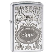 Engraved Crown Stamp™ Chrome Windproof Lighter