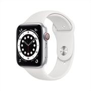 Apple Watch Series 6 GPS+Cellular 40mm Silver Aluminum Case with White Sport Band