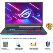 ASUS ROG Strix G17 (2022) Gaming Laptop - AMD Ryzen 9-6900HX / 17.3inch WQHD / 16GB RAM / 1TB SSD / 8GB NVIDIA GeForce RTX 3070 Ti Graphics / Windows 11 Home / English & Arabic Keyboard / Grey / Middle East Version - [G713RW-LL107W]