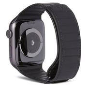 Decoded 42-44mm Leather Magnetic Traction Strap For Apple Watch Black
