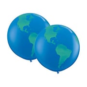 Qualatex Round Globe Biodegradable Latex Balloon, 36-Inch (2-Units)