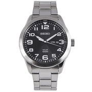 Seiko Solar Silver Metal Analog Watch For Men SNE471P1 Seiko Solar Silver Metal Analog Watch For Men SNE471P1