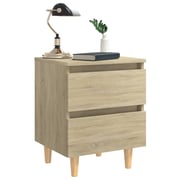 Vidaxl Bed Cabinets & Solid Pinewood Legs 2 Pcs Sonoma Oak 40x35x50 Cm Vidaxl Bed Cabinets & Solid Pinewood Legs 2 Pcs Sonoma Oak 40x35x50 Cm