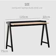 Daamudi Kai Desk, Modern Nordic Desk, Study Desk, Computer Desk For Home Office With Solid Wood Base & Oak Top White