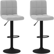 Vidaxl Bar Stools 2 Pcs Light Grey Velvet Vidaxl Bar Stools 2 Pcs Light Grey Velvet
