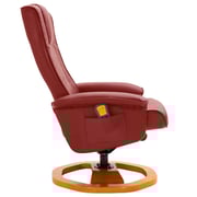 vidaXL Massage Chair with Foot Stool Wine Red Faux Leather vidaXL Massage Chair with Foot Stool Wine Red Faux Leather