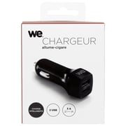We WEAC2USBN Car Charger 2 USB 3A - Black
