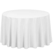 Linentablecloth 108-Inch Round Polyester Tablecloth White Linentablecloth 108-Inch Round Polyester Tablecloth White