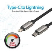 Promate USB C Type C Data & Charging OTG Cable W/Lightning Connector Black LINKMATELTC Promate USB C Type C Data & Charging OTG Cable W/Lightning Connector Black LINKMATELTC