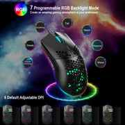 HXSJ J900 Wired RGB Gaming Mouse with 6 Adjustable DPI, Black