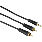 Hama 122298 Audio Cable 3.5mm Jack Plug-2RCA Plug Stereo Gold-Plated 1.5M