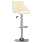 Vidaxl Bar Stools 2 Pcs Cream And White Faux Leather Vidaxl Bar Stools 2 Pcs Cream And White Faux Leather
