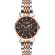 Lee Cooper, LC07358.540, Women's Watch Analog, Brown Dial, Silver & Rose Gold Stainless Band