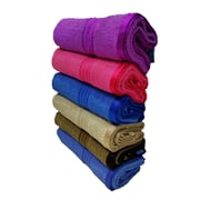 Sheep Bath Towel Plain Dyed Pearl Stripe Multicolor Untw00207 (pack Of 6)(70 X 140cm)