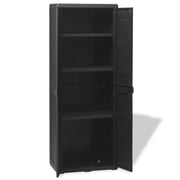 Vidaxl Garden Storage Cabinet With 3 Shelves Black