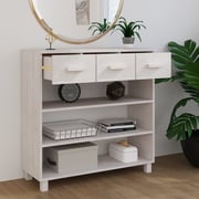 vidaXL Console Table HAMAR White 90x35x90 cm Solid Wood Pine vidaXL Console Table HAMAR White 90x35x90 cm Solid Wood Pine
