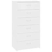 vidaXL Sideboard with 6 Drawers White 50x34x96 cm Engineered Wood vidaXL Sideboard with 6 Drawers White 50x34x96 cm Engineered Wood