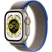Apple Watch Ultra GPS + Cellular, 49mm Titanium Case with Blue Gray Trail Loop - Small/Medium