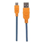 Manhattan Braided Micro USB Cable 1.8M Blue/Orange - 394017 Manhattan Braided Micro USB Cable 1.8M Blue/Orange - 394017