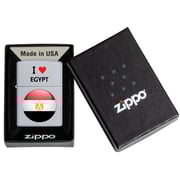 Zippo Classic Lighter 205 Ci412710 I Heart Egypt With Round Shape Egypt Flag Design | Windproof | Metal Material - Satin Chrome Zippo Classic Lighter 205 Ci412710 I Heart Egypt With Round Shape Egypt Flag Design | Windproof | Metal Material - Satin Chrome