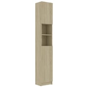 vidaXL Bathroom Cabinet Sonoma Oak 32x25.5x190 cm Engineered Wood