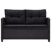 Vidaxl 6 Piece Garden Sofa Set With Cushions Poly Rattan Black Vidaxl 6 Piece Garden Sofa Set With Cushions Poly Rattan Black