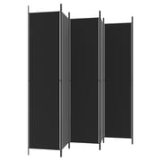 vidaXL 6-Panel Room Divider Black 300x220 cm Fabric vidaXL 6-Panel Room Divider Black 300x220 cm Fabric