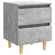 Vidaxl Bed Cabinets & Solid Pinewood Legs 2 Pcs Concrete Grey 40x35x50 Cm Vidaxl Bed Cabinets & Solid Pinewood Legs 2 Pcs Concrete Grey 40x35x50 Cm
