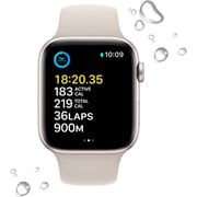 Apple Watch SE GPS 40mm Starlight Aluminum Case with Starlight Sport Band - Regular