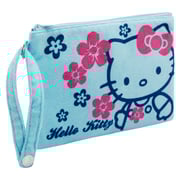 Hello Kitty Pile Flat Pouch, Soft Woven, Ipad Mini Case, Travel Pouch, Cyan Hello Kitty Pile Flat Pouch, Soft Woven, Ipad Mini Case, Travel Pouch, Cyan