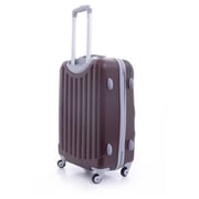Para John ABS Luggage Travel Trolley With 4 Wheels 3pcs Set Coffee