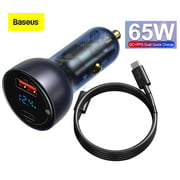 Baseus Particular Digital Display QC+PPS Car Charger 65W With USB-C Cable
