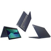 Lenovo IdeaPad Flex 3 82B20036AX 2 in 1 Laptop - Pentium Silver N5030 3.10GHz 4GB 128GB Windows 10 Home 11.6inch FHD Abyss Blue English/Arabic Keyboard