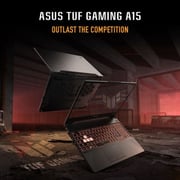 Asus TUF Gaming A15 FA506IHRB-HN080W Gaming Laptop - Ryzen 5 3GHz 8GB 512GB 4GB Win11 15.6inch FHD Black NVIDIA GeForce GTX 1650 English/Arabic Keyboard