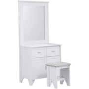 Adria MDF White Dressing Table Set of 3 Adria MDF White Dressing Table Set of 3