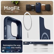 Spigen Mag Armor (MagFit) compatible with Magsafe designed for iPhone 14 Pro Max case cover (2022) - Navy Blue