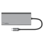 Belkin Usb-C™ Multimedia Hub With Hdmi, Ethernet, Sd Slot & 60W Pd Charging, Grey