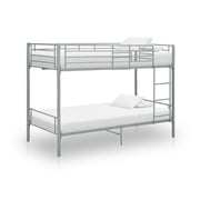 vidaXL Bunk Bed Grey Metal 90x200 cm