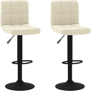 Vidaxl Bar Stools 2 Pcs Cream Velvet Vidaxl Bar Stools 2 Pcs Cream Velvet