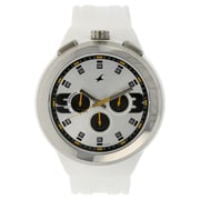 Fastrack Chronos White Resin Analog Men Watch - T38002PP01 Fastrack Chronos White Resin Analog Men Watch - T38002PP01