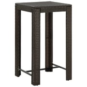 Vidaxl Garden Bar Table Brown 60.5x60.5x110.5 Cm Poly Rattan Vidaxl Garden Bar Table Brown 60.5x60.5x110.5 Cm Poly Rattan